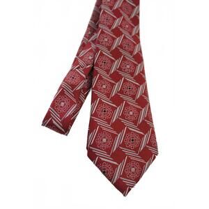 1970s SEARS Wide 4 X 56 Inch Red & Gray Tacky Necktie, Halloween Tie